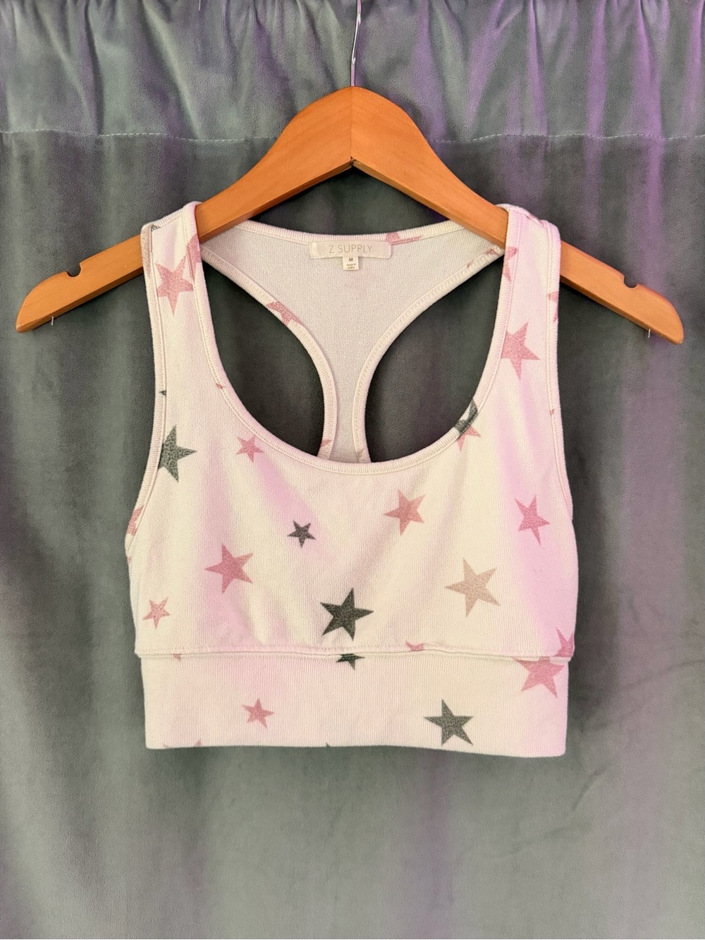 Z Supply Light Pink Star Racerback Bralette